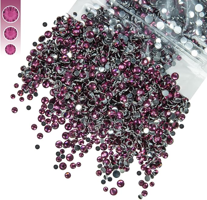 3mm 4mm 5mm Mix Bag Resin Rhinestones for Crafting Flatback Jelly Stones Bulk Diamonds Crystals Gems Charms for Nails Face Eyes Makeup Mugs Tumblers Bottles DIY Crafts Clothes Shoes