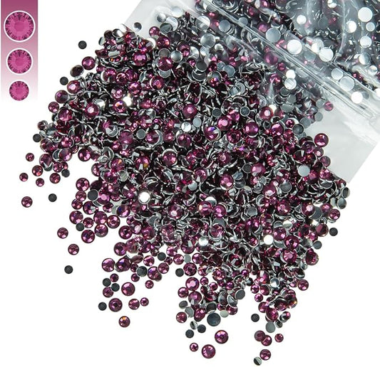 3mm 4mm 5mm Mix Bag Resin Rhinestones for Crafting Flatback Jelly Stones Bulk Diamonds Crystals Gems Charms for Nails Face Eyes Makeup Mugs Tumblers Bottles DIY Crafts Clothes Shoes