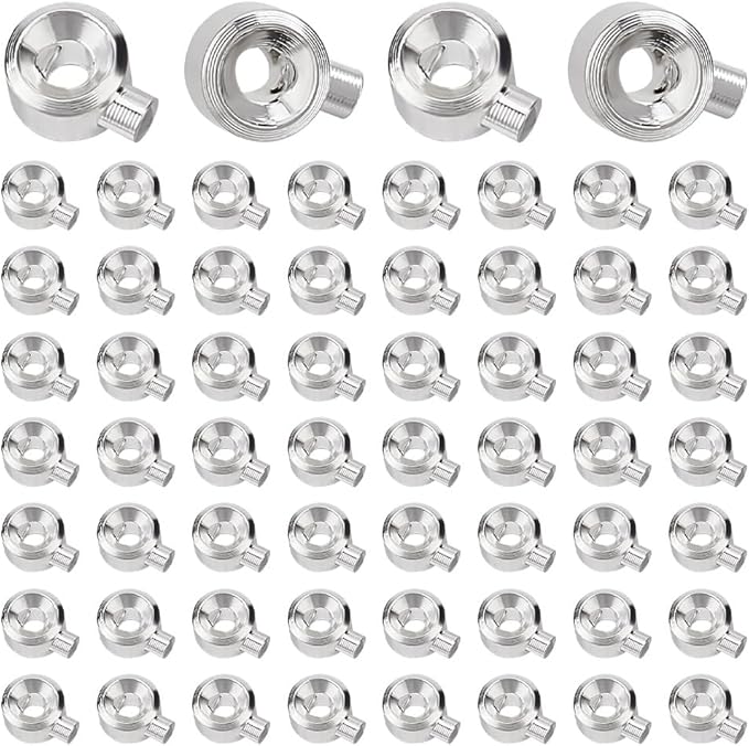 PH PandaHall 60PCS Stopper Crimp Beads, 925 Sterling Silver Plated Spacer Beads Metal Brass Crimp Bead Positioning Flat Round Bead for DIY Bracelet Necklace Jewelry Making Accessories