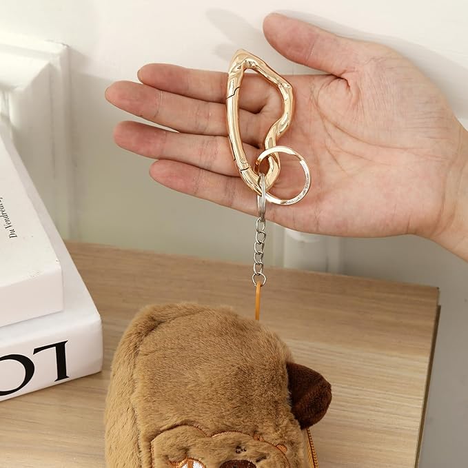 Cute Y2K Carabiner Keychain Clips Irregular Cool Multi-Use Large Heavy Duty Carabiner Hook Key Ring Outdoor Accessories Buckle