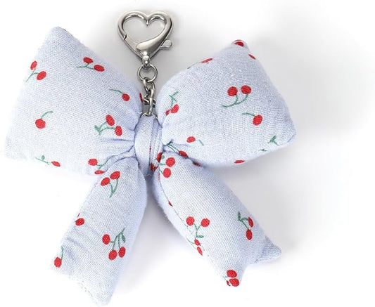 Pink Bow Keychain Bag Charms Y2K Bowknot Plaid Keychains Coquette Aesthetic Purse Handbag Backpacks Charms