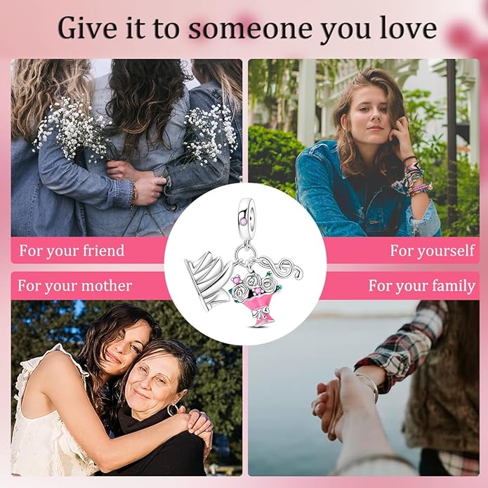 NARMO Charms for Bracelets 925 Sterling Silver Star Dangle Charms Car Keys Lipstick Dangle Charm Beads for Women Bracelets Necklace