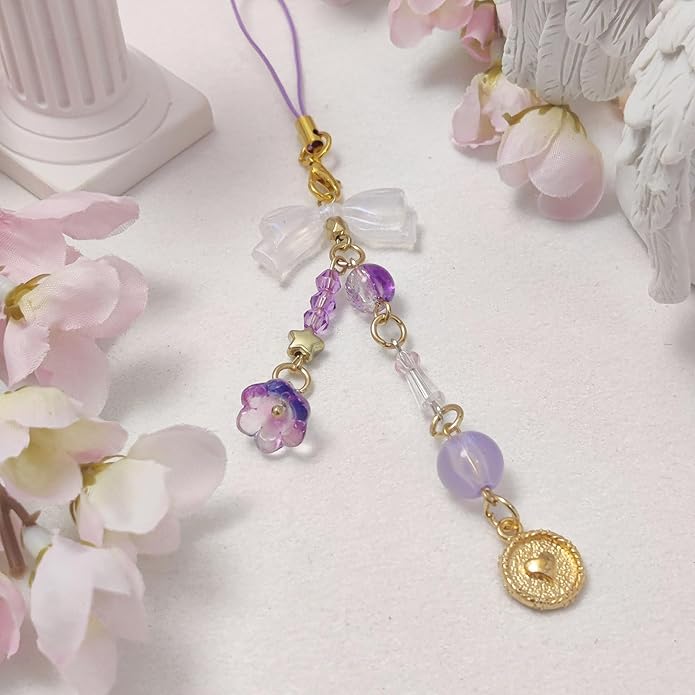 1-4PCS Cute Phone Charms Aesthetic Y2K Cell Phone Charms Strap Pink Strawberry Butterfly Star PhoneCharm Y2K Accessories for Bag Keychain Airpods Camera Pendants Decor