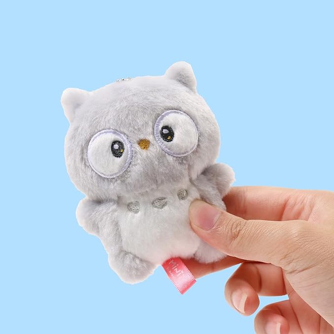 Anirollz Miniz Plush Charm Cute Stuffed Animal Keychain Kawaii Mini Bag Accessory Collectible Pocket Toy for Kids & Adults