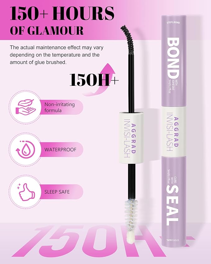 Flora Lash Clusters Kit Wispy Fluffy 8-18mm Hybrid Volume Eyelashes Cluster Extension Kit D Curl Individual DIY False Lash Extension Kit with Lash Bond and Seal, Thin Invisible Black Lash Band