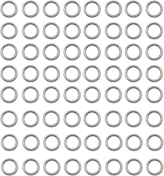1000 pcs Stainless Steel Split Rings Jump Rings Connector Rings for Jewelry Making Necklaces Bracelet Earrings Keychain DIY Craft (12603-6mm)