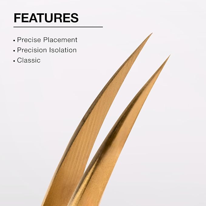 Curacoro Lash Tweezers for Eyelash Extension - LashSmith Curve Isolation Eyelash Tweezer for Classic Lashes