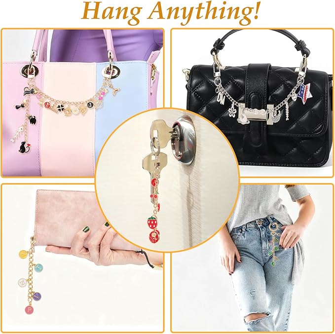533 Pcs Charms Lip Gloss Keychain Making Kit,Including Key Clips, Lobster Claw Keychains, Extension Chains, Jewelry Pliers, and Bag Charm kit, Suitable for Jewelry Making,Christmas gift for women