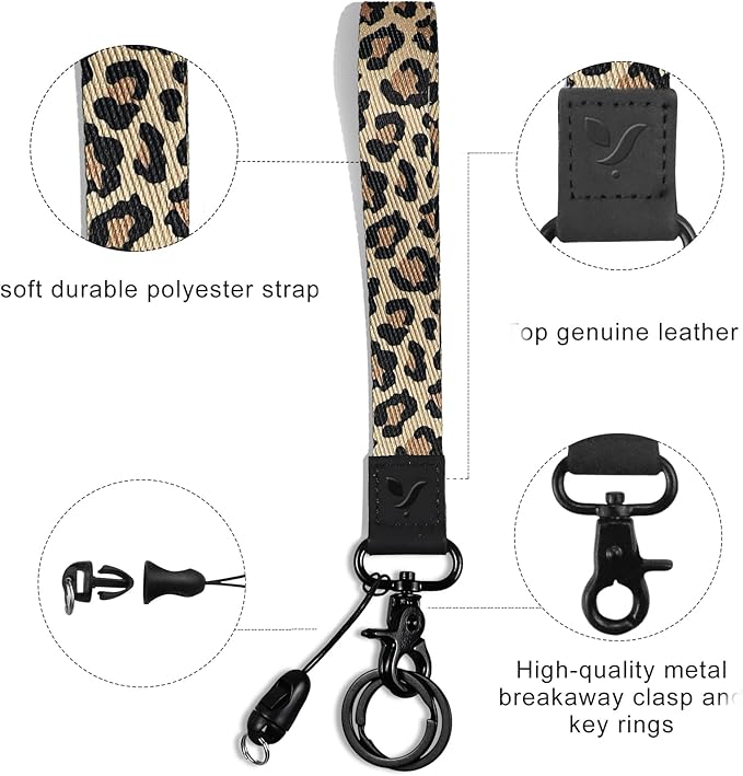 Yiflin Cute Wrist Lanyard for Keys, Keychain, Wallet, Id Holder, Cell Phone, Wristlet Lanyard Key Chain Holder for Women