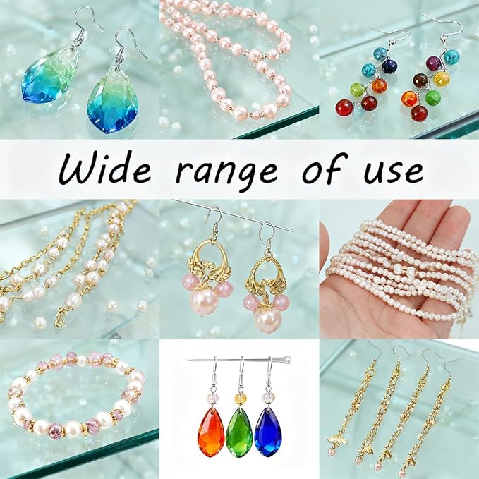 600Pcs 2 Inch Flat Head Pins Eye Pins Mix Jewelry Findings Metal End Headpins for Craft Earring Bracelet Necklace Pendant Supplies(Sliver)