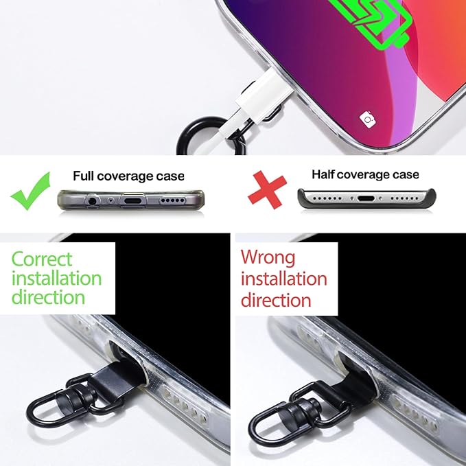 2-in-1 Phone Lanyard Crossbody,Adjustable Phone Strap for Women,Cute Breakaway Lanyard for ID Badges,Keys