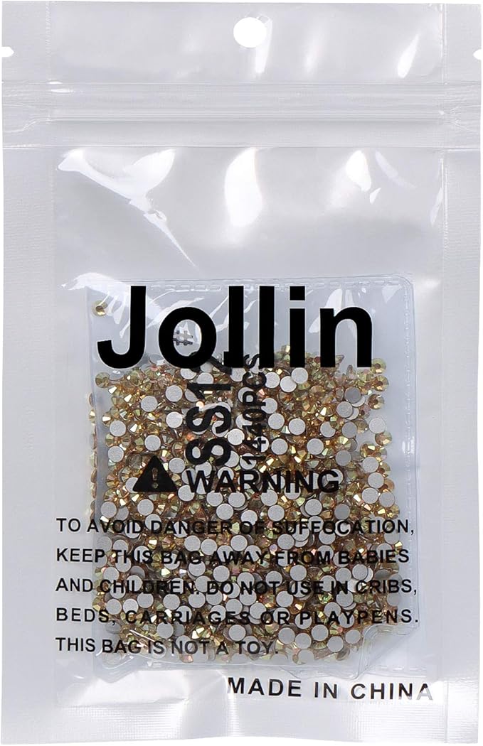 1440 Pieces Flatback Rhinestones Glue Fix Crystal Glass Diamantes Gems for Crafting Nail Art Crafts Decorations Clothes Shoes 3.2 mm (ss12, Metallic Sunshine)