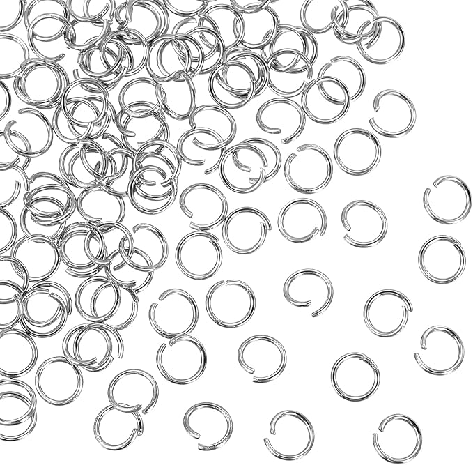 MECCANIXITY Open Jump Rings,4.4mmx6mm 316 Stainless Steel Split O Jump Rings Connector 0.8mm Thick Jewelry Making Supplies for Bracelet Necklace Pendant DIY,Pack of 220