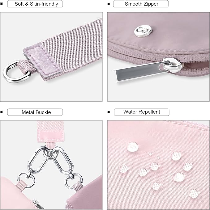 Babysun Mini Zip Around Dual Pouch Wristlet With 2 Straps Wristlet Keychain Wallet for Women Coin Purse Small Cute for Teen Girl