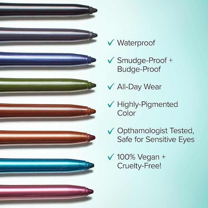 Thrive Causemetics Infinity Waterproof Eyeliner Pencil, Built In Sharpener & Smudge Tip, Long Lasting, Smudge Proof, Hyaluronic Acid & Shea Butter, Vegan & Cruelty Free, Alondra (Aubergine Shimmer)