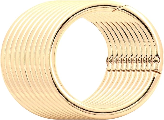 BIKICOCO 1-1/2'' Round Spring Gate O-Ring Clasp Push Snap Hook Belt Hardware Loop, for Handbags, Keys