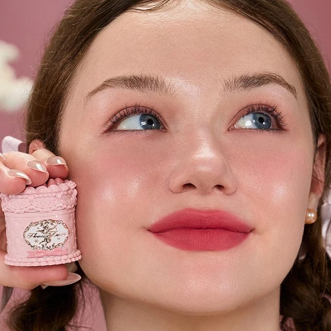 Flower Knows Strawberry Cupid Cake Lip Cream,Long Lasting Purplish Pink Matte Lipstick,Hydrating Lip Stain,Transfer & Smudge-Proof Velvet Liquid Lipstick for Girls&Women,0.17 Fl Oz(V06 Tulip)