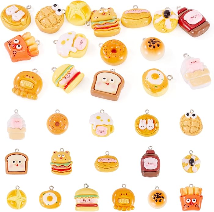 Craftdady Resin Plastic Miniature Food Snack Pendants Charms Ice Drink Juice Pendants Cute Bottle Fruit Keychain Charms Hang Ornament for DIY Craft Earring Bracelet Necklace Jewelry Making