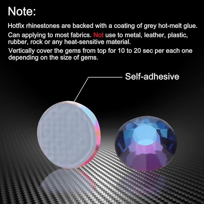 Hot Fix Crystal Flatback Rhinestones Glass Diamantes Gems 2.0mm(6ss 2880pcs, Blue Blaze)