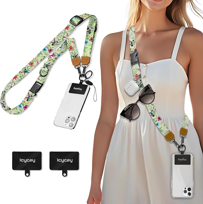 Phone Lanyard Crossbody, Bird Cell Phone Strap for Around The Neck Adjustable, Anti Theft Cute Lanyard for iPhone Case ID Holder Keys Accessories Travel Essential