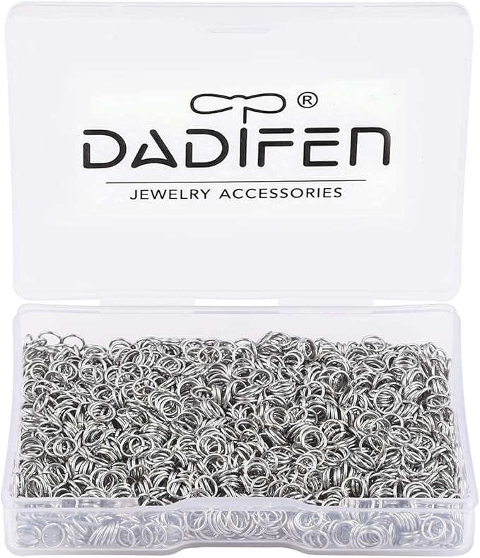 2000pcs 304 Stainless-Steel Jump Rings for Jewelry Making Supplies 0.5x4mm Boxed Silver Open Jump Rings Jewelry Findings Open Rings for DIY Bracelet Earrings Necklace Charms Connectors O Ring