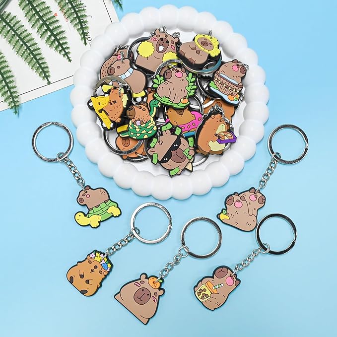 Keychains Bulk DIY Cute Keychain Charms Backpack Charms for Girls Backpack Keychains PVC Key Ring Party gifts