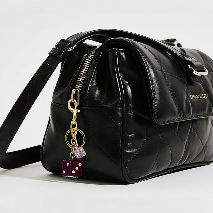 Bag Charms for Handbags-8 Ball Dice Keychain Backpack Charm Purse Dice & Star Charms Women Girl