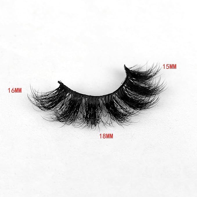 Pooplunch False Eyelashes Cat Eye Lash Volume Wispy Dramatic Fake Eyelash 8D Faux Mink Strip Lashes 7 Pairs Pack