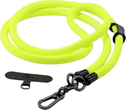 Cell Phone Lanyard Crossbody Rope Around the Neck Wrist Strap for Most Smartphone Case Headset Keychain Offices ID - Fluorescent Yellow