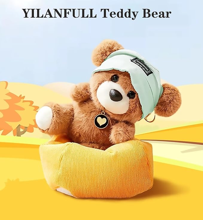 Cute Key Chain Plush Bear Bag Charm Teddy Bear Keychain Gift For Handbag,Purse, Backpack, Car Keys