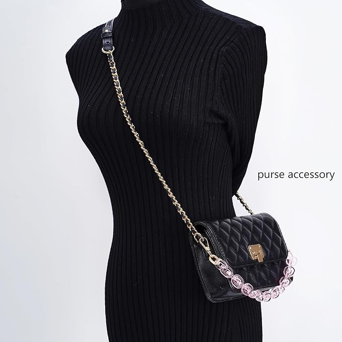 Cute Acrylic Purse Strap Bag Chain Handle Replacement Handbag Crossbody Shoulder Strap Accessory