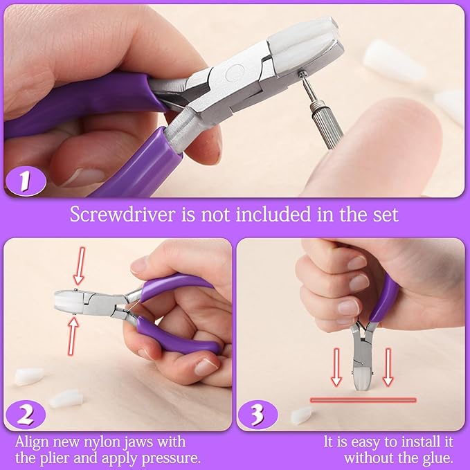 SPEEDWOX Nylon Jaw Pliers - Double Flat Jaw Pliers for Jewelry Making