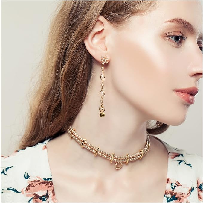 60 Pieces Jewelry Head Pins Mixed Color Alloy Pins Flower Needle Retro Long Metallic Head Pins Silver and Gold Beading Headpins for Jewelry Making Earring Bracelet Women DIY Accessories