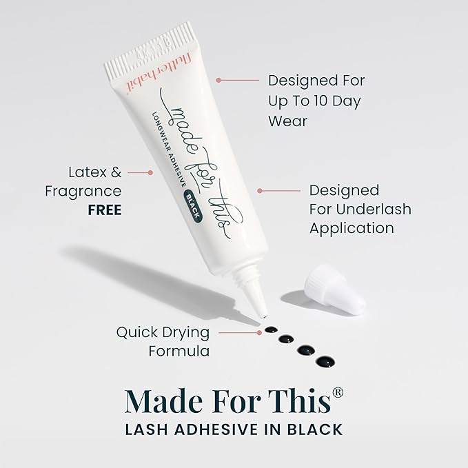 FlutterHabit Flirt Ready Set Starter Kit, DIY Eyelash Extensions, Lash Clusters for Women, Professional Quality At Home Eyelash Extension Kit, Natural False Lashes, 3 Lash Sets, Lash Glue Included
