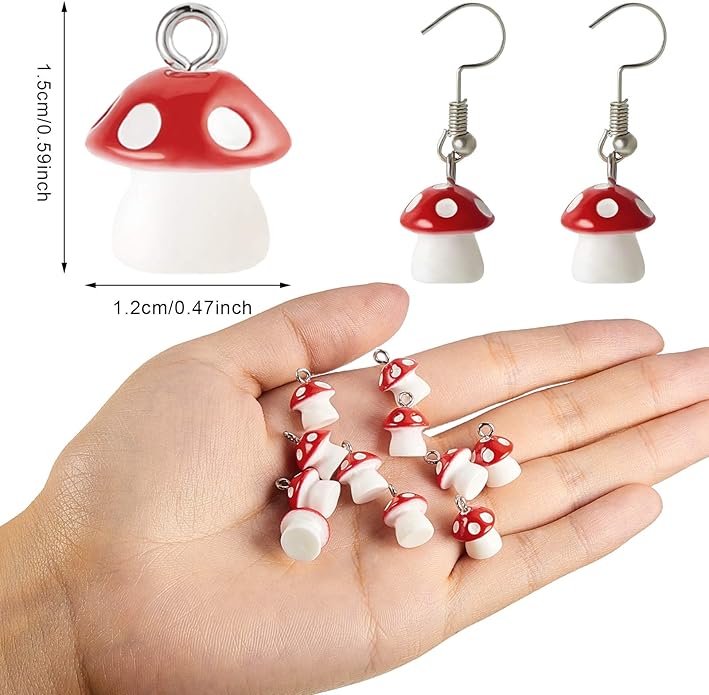 Jetec 50 Pieces Resin Charm Pendant Jewelry Finding Charm DIY Decor Making Resin for Women Bracelet Necklace Earrings Keychain Craft