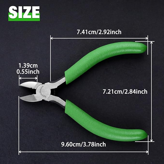 SPEEDWOX 4-Inch Mini Diagonal Cutting Pliers with Wire Stripping Holes for Jewelry Making and Crafting