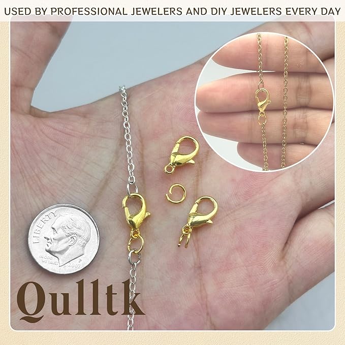 700Pcs Lobster Claw Clasps and Open Jump Rings Set,Lobster Clasps for Jewelry Making Bracelet Clasp and Closures for DIY Necklace Jewelry Anklet