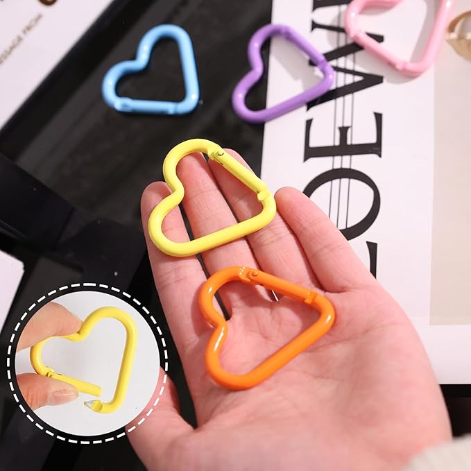 6Pack Carabiners Hook Clips Camping Accessories,Versatile Aluminum Key Holder for Outdoor Travel and Daily