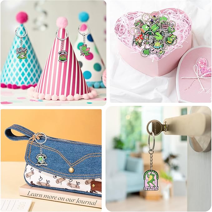Keychains Bulk DIY Cute Keychain Charms Backpack Charms for Girls Backpack Keychains PVC Key Ring Party gifts