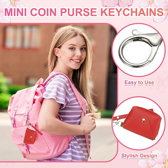 PATIKIL Coin Purse Keychain, Mini Cute Tote Bag Key Chain Earphone Pouch Coin Bag Keyring Purse Charm