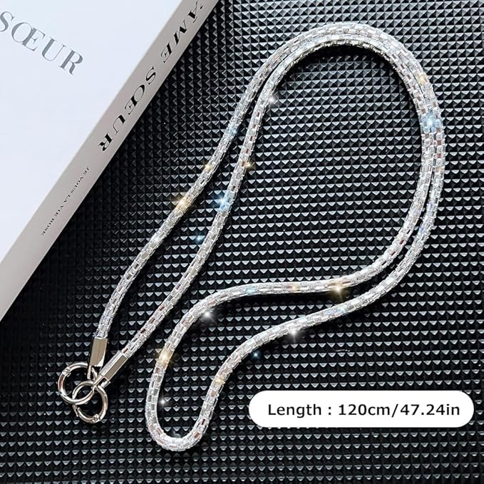 Phone Lanyard Crossbody with Hanging Loops, Clip and Go Strap for Phone with Zipper Wallet, Adjustable Elastic Phone Strap
