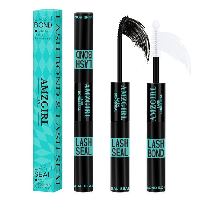 Lash Bond and Seal,Lash Glue for Eyelash Extensions,Eyelashes Clusters Lash Bond and Seal Waterproof 10ml,2 in 1 Eyelash Bond and Seal Long Lasting,Bond and Seal Lash Extensions Strong Hold
