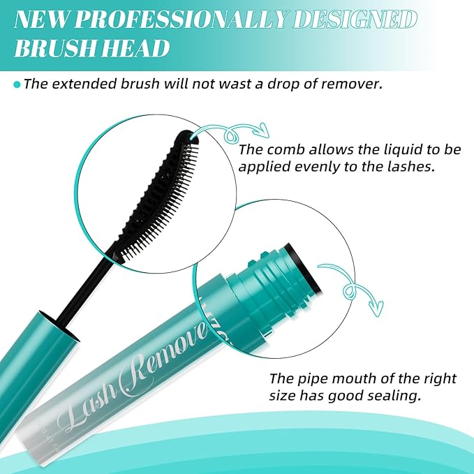 Eyelash Extension Remover 12ML,Lash Cluster Remover For Lash Extensions,Individual Lashes Remover Non Irritating,Diy Eyelashes Clusters Glue Remover Oil,Eye Cleanser For Removal Diy Lash Extensions
