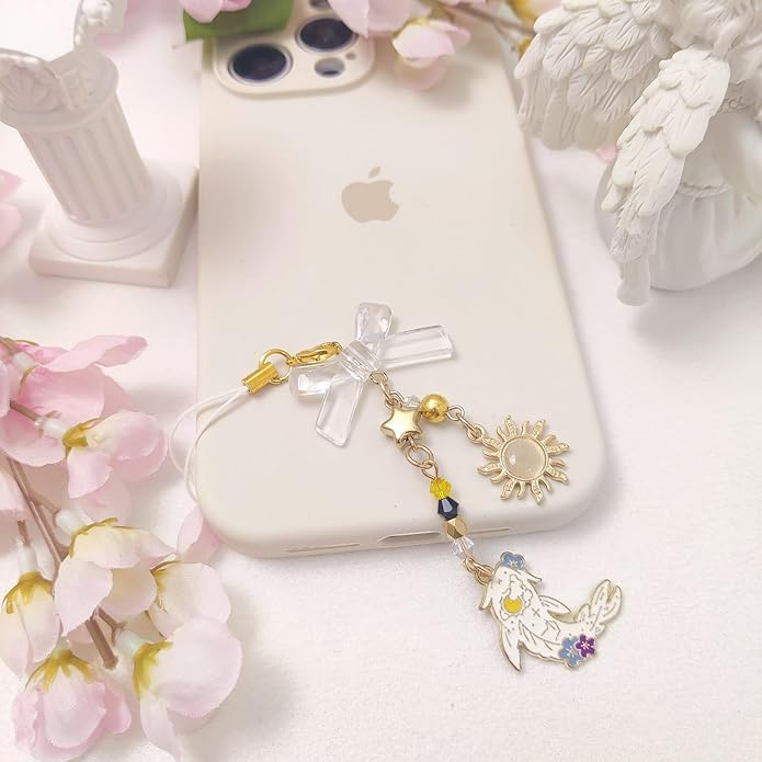1-4PCS Cute Phone Charms Aesthetic Y2K Cell Phone Charms Strap Pink Strawberry Butterfly Star PhoneCharm Y2K Accessories for Bag Keychain Airpods Camera Pendants Decor