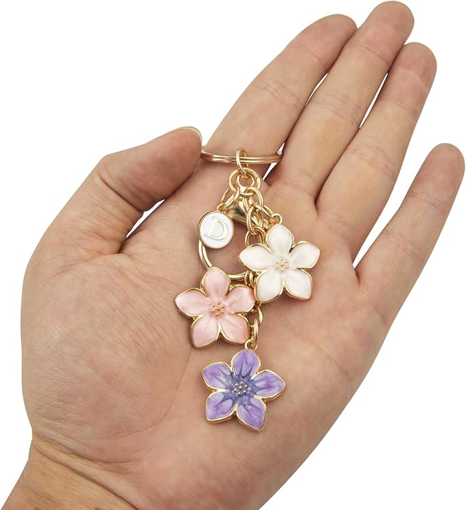 Cute Fashion Keychain Initial Letter Keys Charm Gifts for Women with Key Ring Purse Charms for Handbags