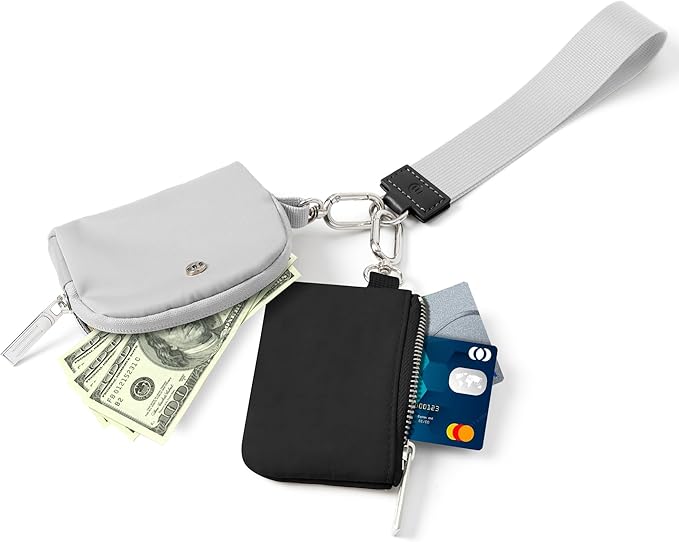 Mum's Memory Mini Zip Around Wristlet Wallet for Women Dual Pouch Wristlet Portable Wallet Coin Purse Mini Women Coin Pocket