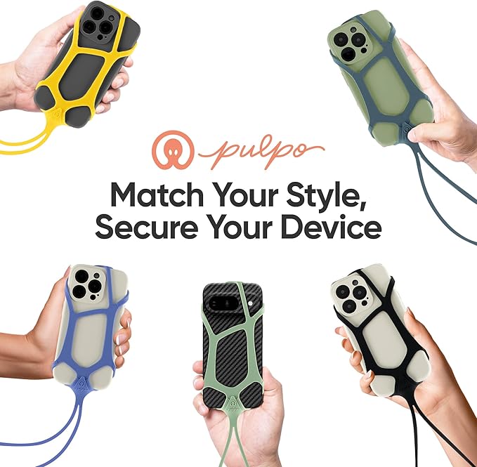 Pulpo Safety Cell Phone Lanyard Lavender Fits Smartphones 6.1" to 6.8” - Anti Theft Phone Strap for Men & Women, Lanyards for Phones, Hiking Phone Holder & Cellphone Lanyard, Silicone Crossbody Straps