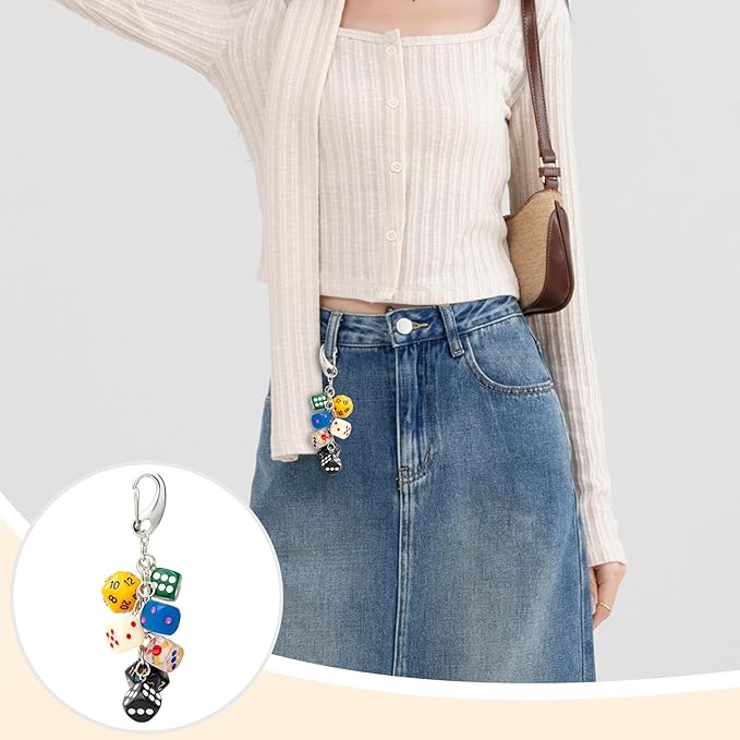 Y2K Keychain Set Heart Butterfly Pearl Flower Bag Charms,Cute Aesthetic Accessories for Women Gifts Keys Bags Purse