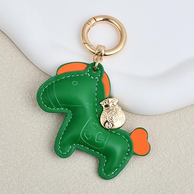 Lucky Pony Keychain Bag Charm, Elegant Leather Horse Accessories Cute Keychains for Women Gift