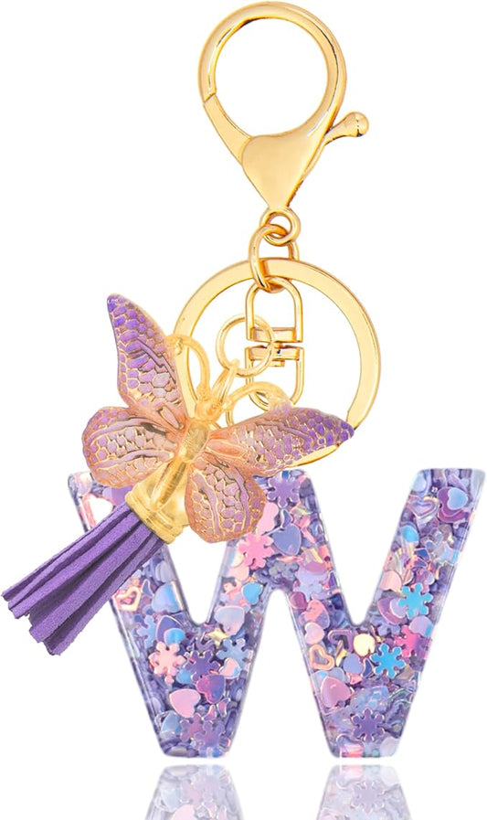 Alphabet Initial Letter Keychain Cute Heart Resin - Letter Keychain for Backpack Charms - Initial Keychains for Women
